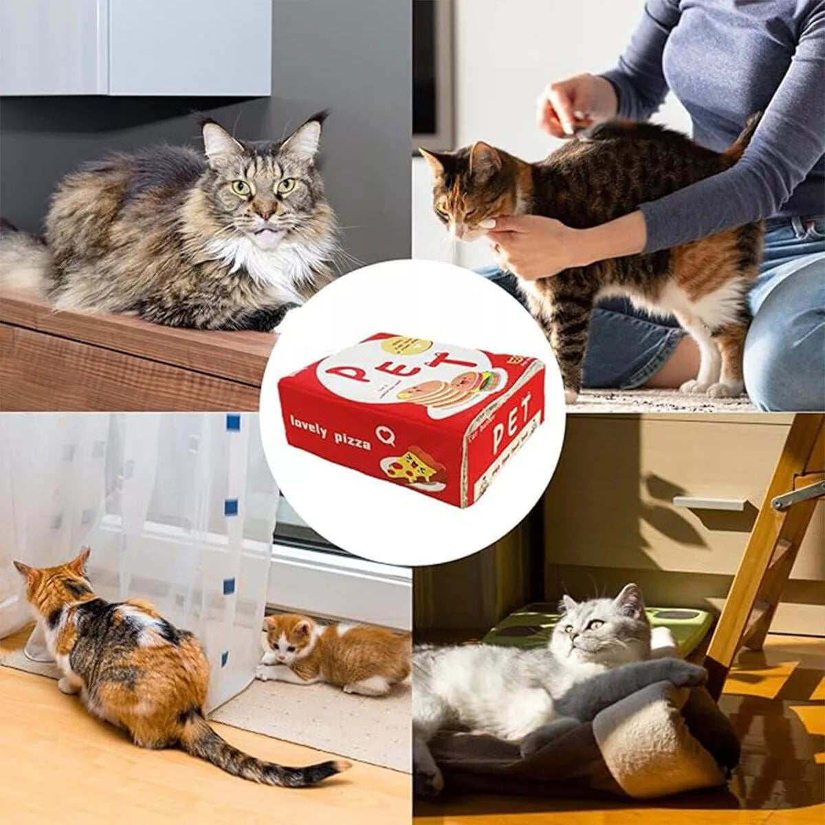 Washable Cat Bed Rectangle Snack Shape Comfortable Cat House