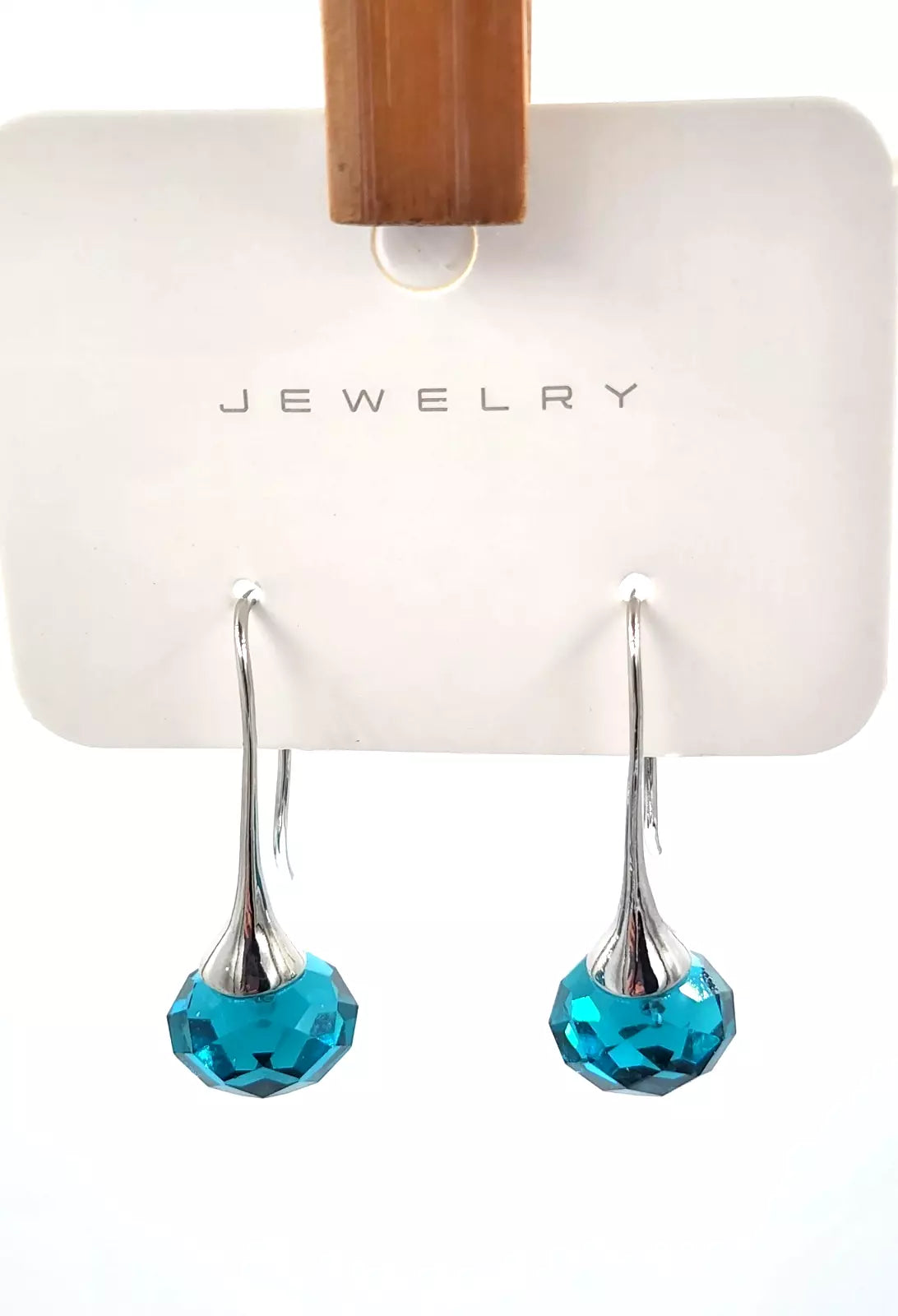 Drop Earrings-Blue