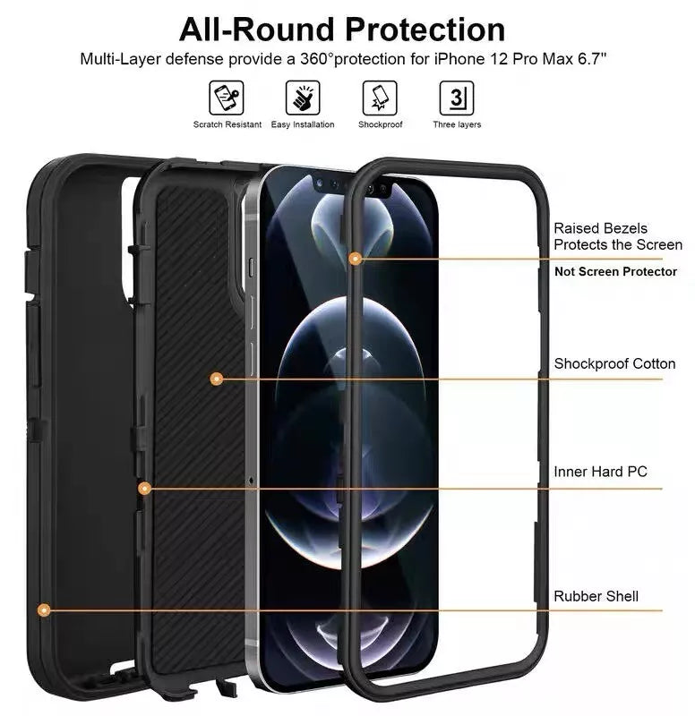 For iPhone 14 Pro Shockproof heavy duty case Cover