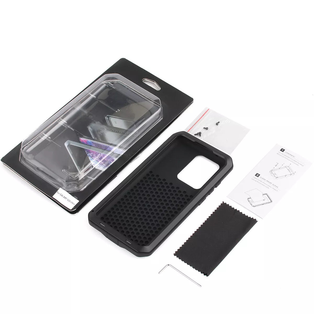 For iPhone 15 Pro Max Metal Case Shockproof Heavy Duty Cover