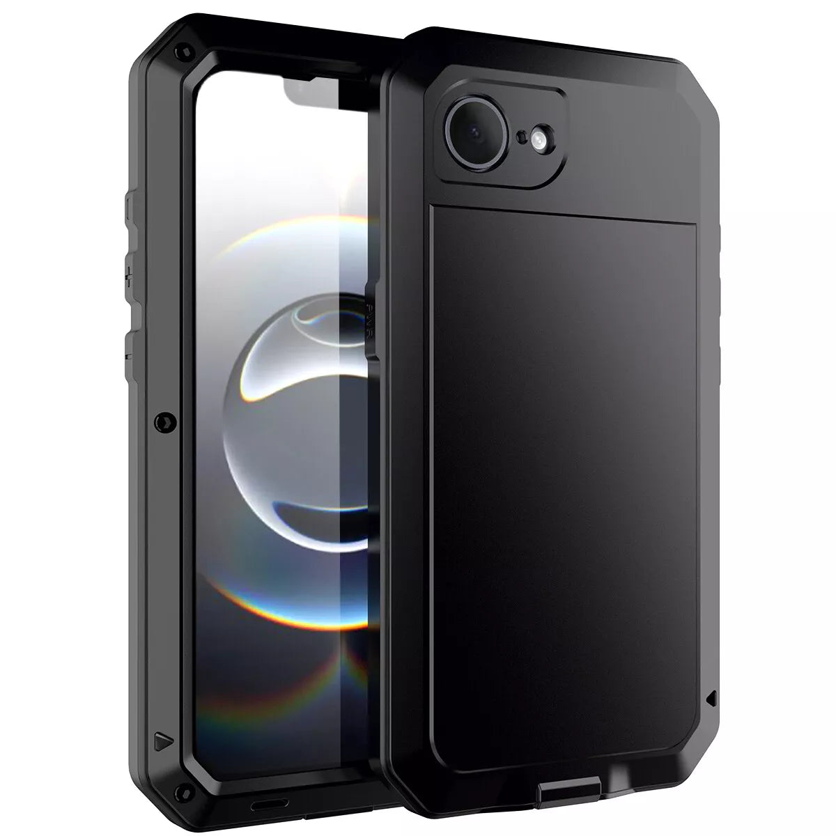 For iPhone 16e Metal Case Shockproof Heavy Duty Cover