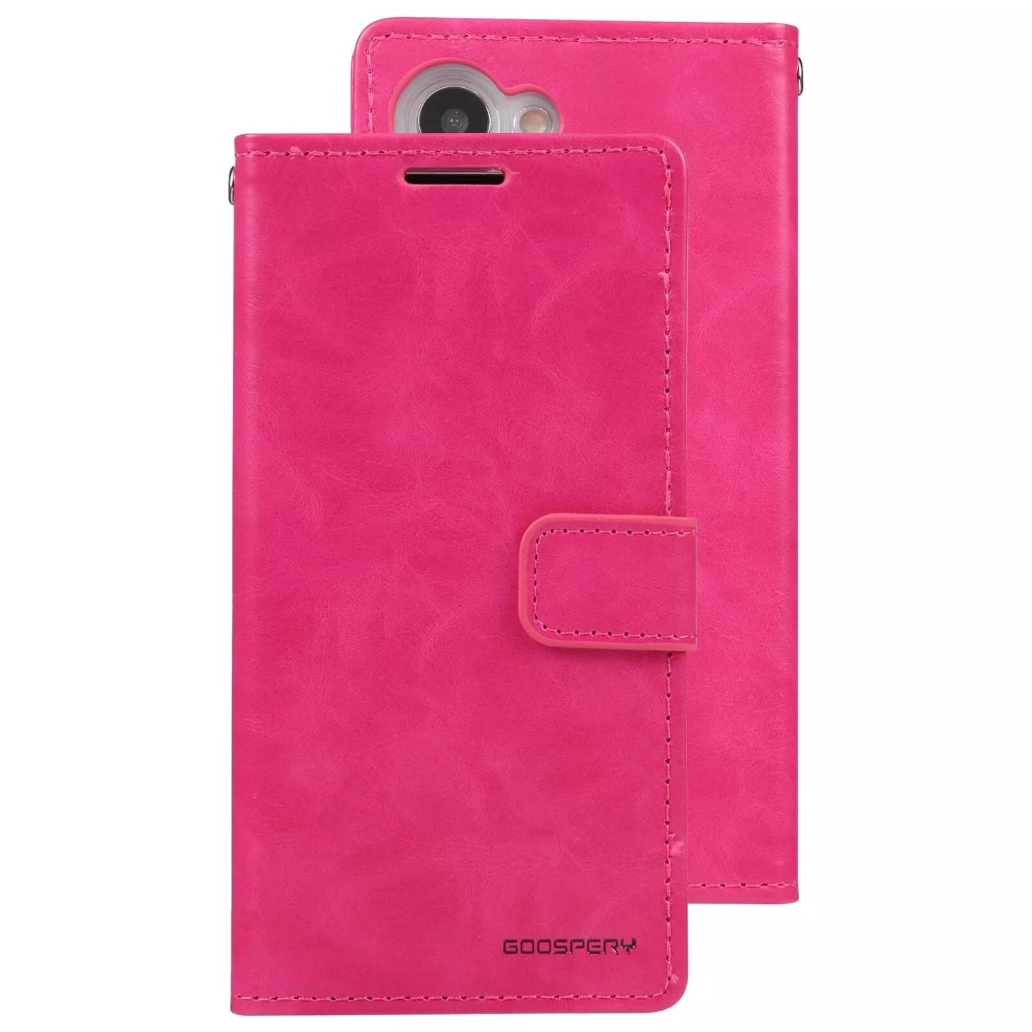 For Samsung Galaxy S22 Wallet Case with Card holder Hot Pink Flip Cover