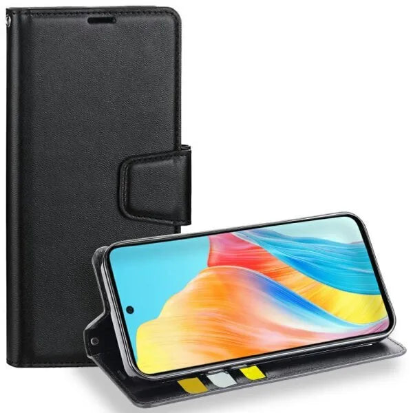 For OPPO A60 5G Wallet Case Black Colour Flip Cover