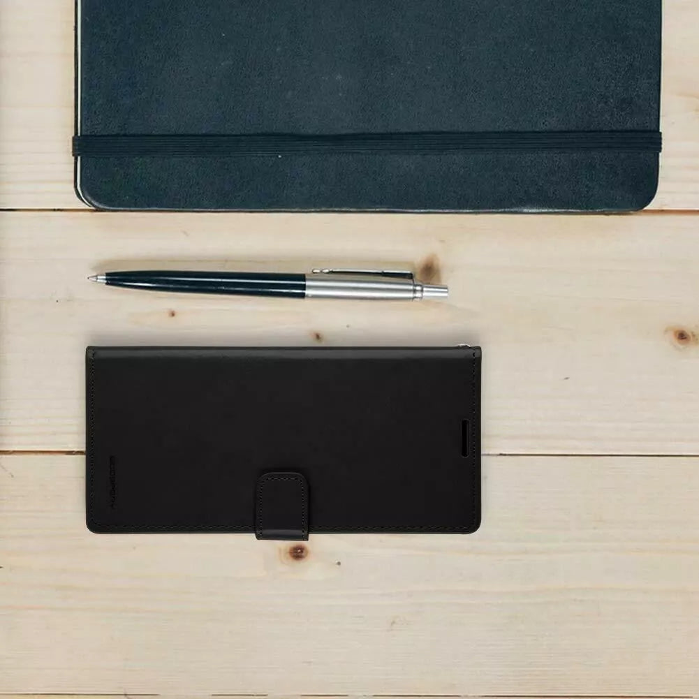 For Samsung Galaxy S22 Wallet Case Black