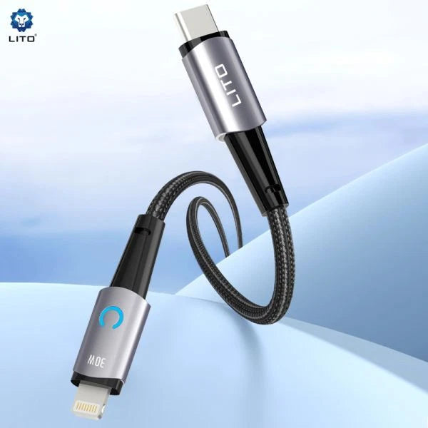 2 packs x Durable USB-C to Lightning Cable Fast Charging Cable-1.2m
