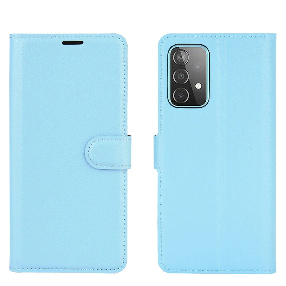 For Samsung Galaxy A55 Wallet Flip Case-Light Blue Colour