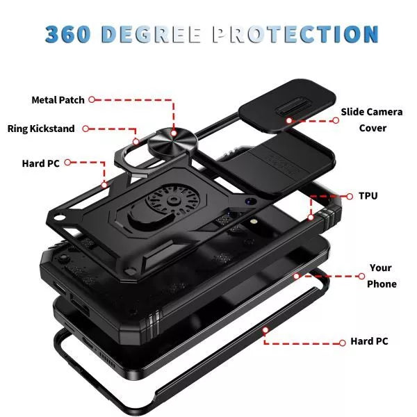 For Samsung Galaxy A15 Shockproof Cover + 2 Screen Protectors