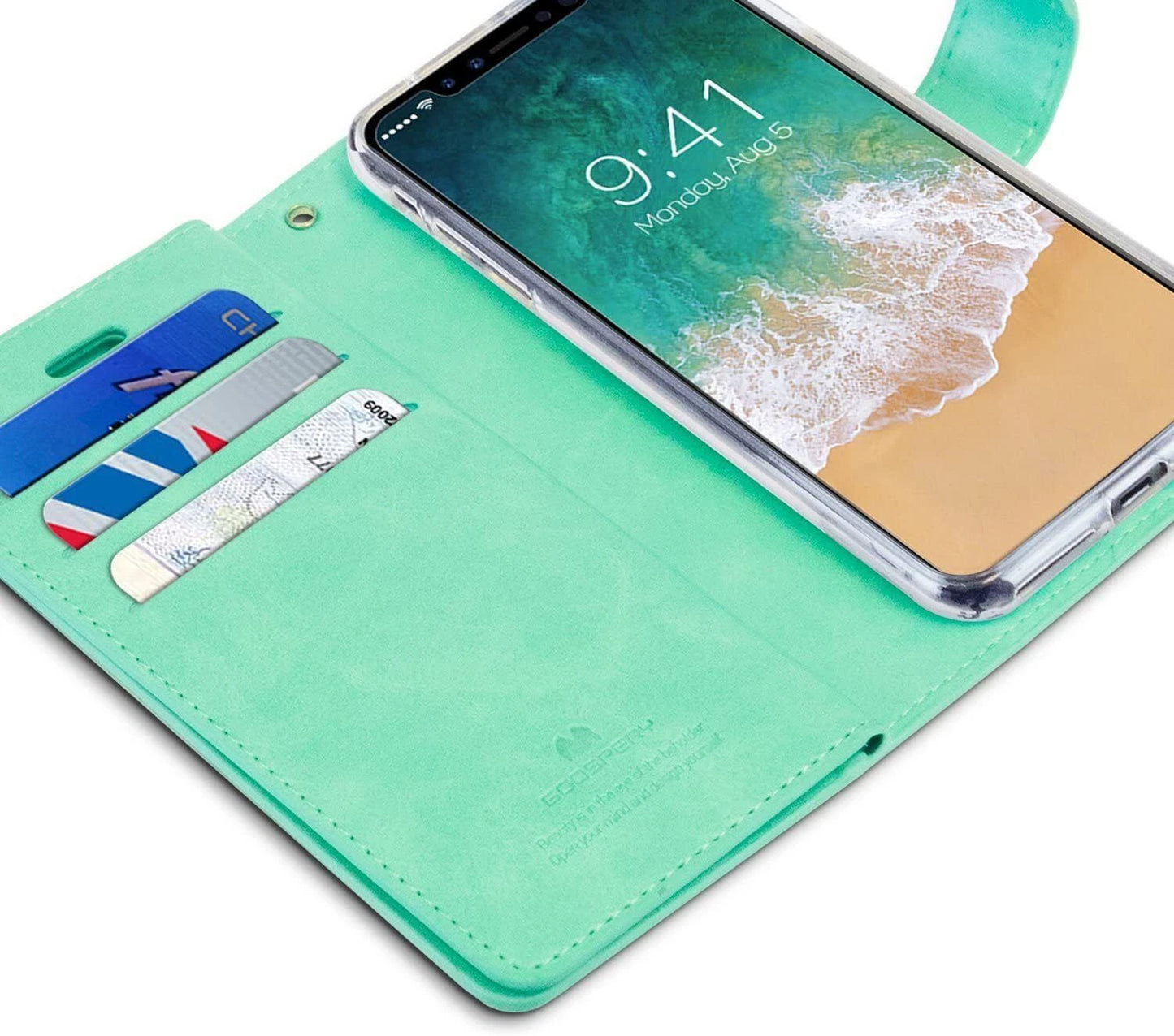 For iPhone 17 Pro Max Double Layers Wallet Leather Flip Green Case