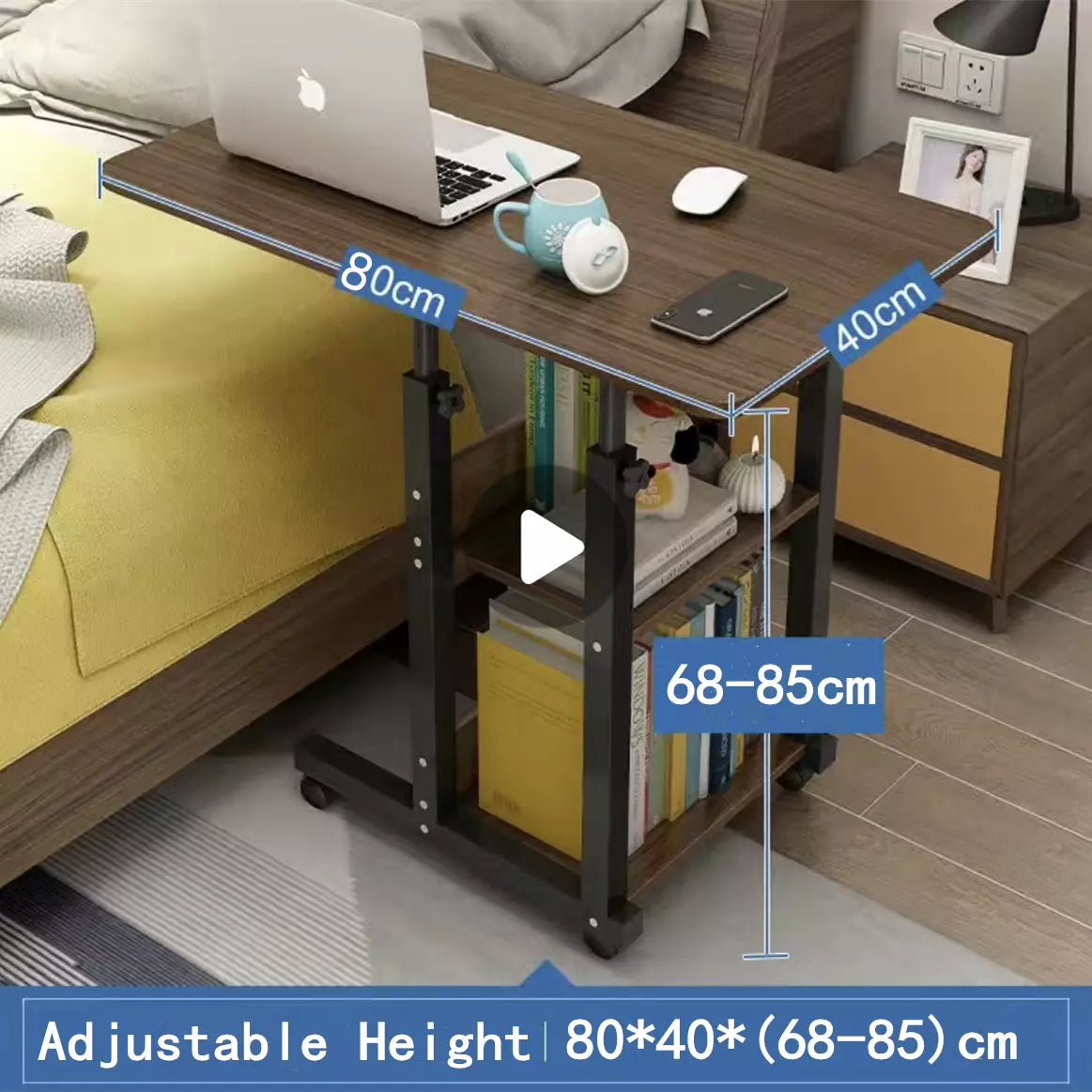 Adjustable Overbed Bedside Table