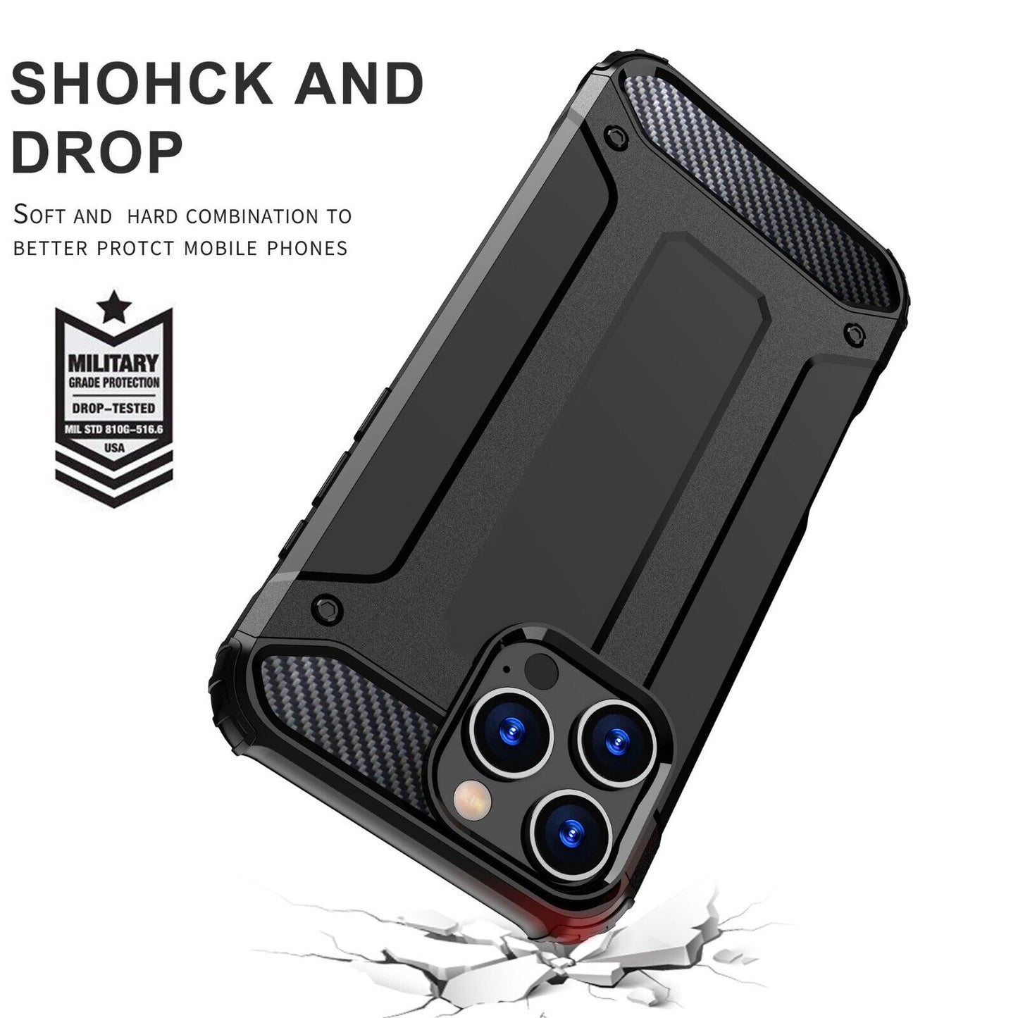 For iPhone 16 Pro Max Dual layer shockproof case