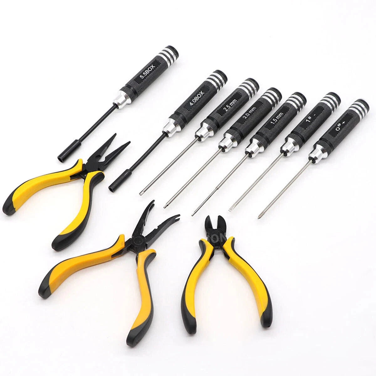 10 in 1 RC Car Tool Kit Screwdriver Set Pliers Hex Sleeve Socket Repair Tools