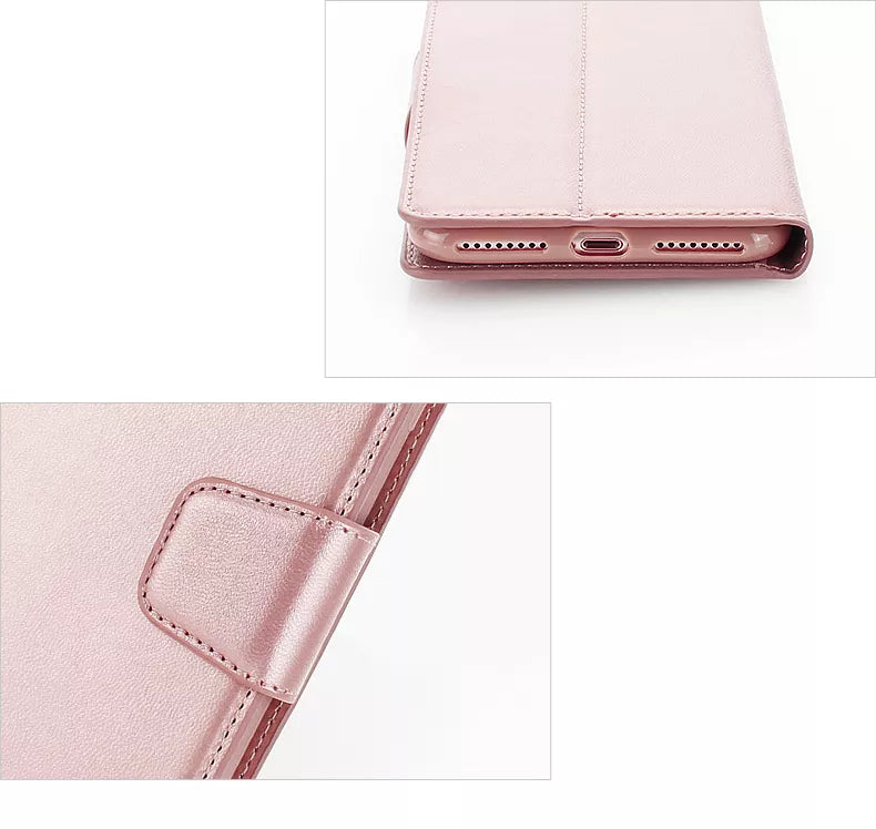 For iPhone 17 Pro Max Wallet Case with lanyard Rosegold Flip Cover