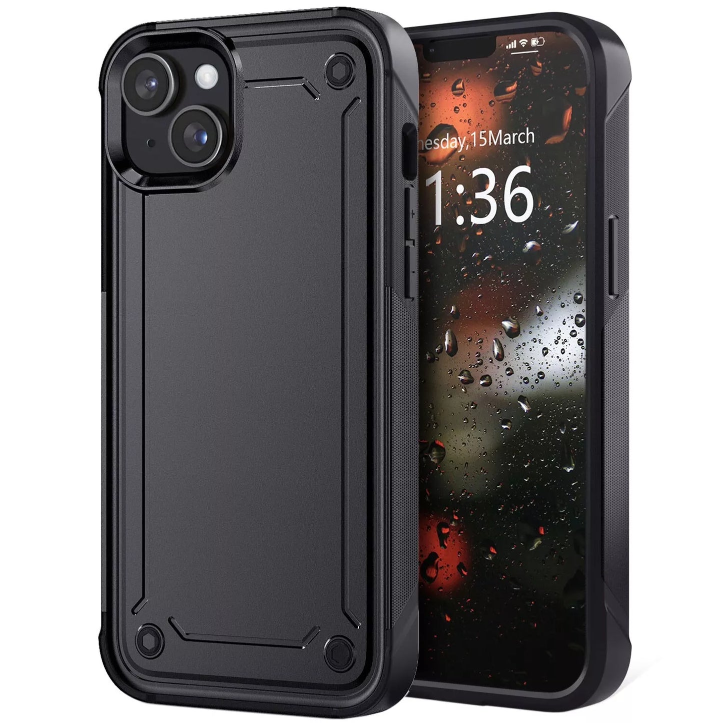 For iPhone 15 Shockproof Case Rugged Cover