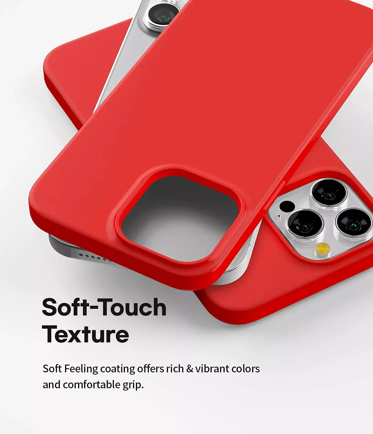 Red Slim Protective TPU Case For iPhone 14 Pro
