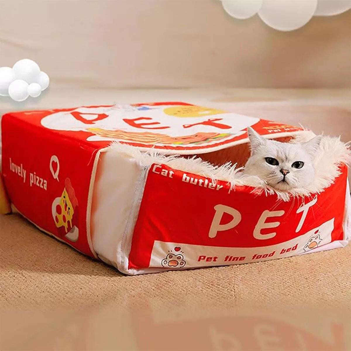 Washable Cat Bed Rectangle Snack Shape Comfortable Cat House