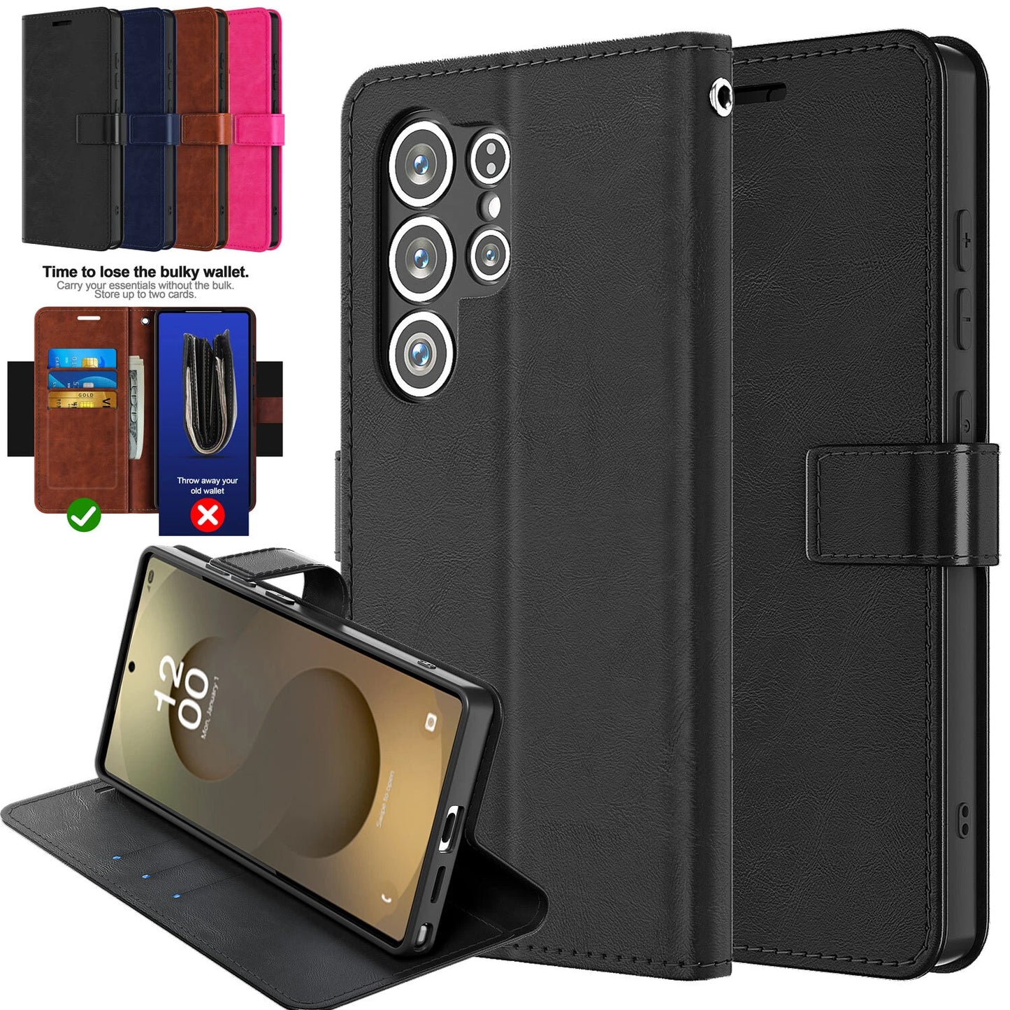 Premium Wallet Case For Samsung Galaxy S25 Ultra