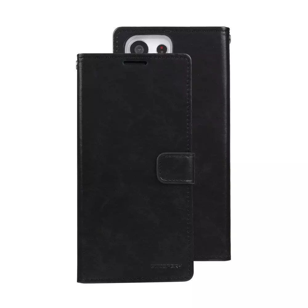 For Samsung Galaxy S25 Plus Wallet Case with Card holder Black Flip Cover