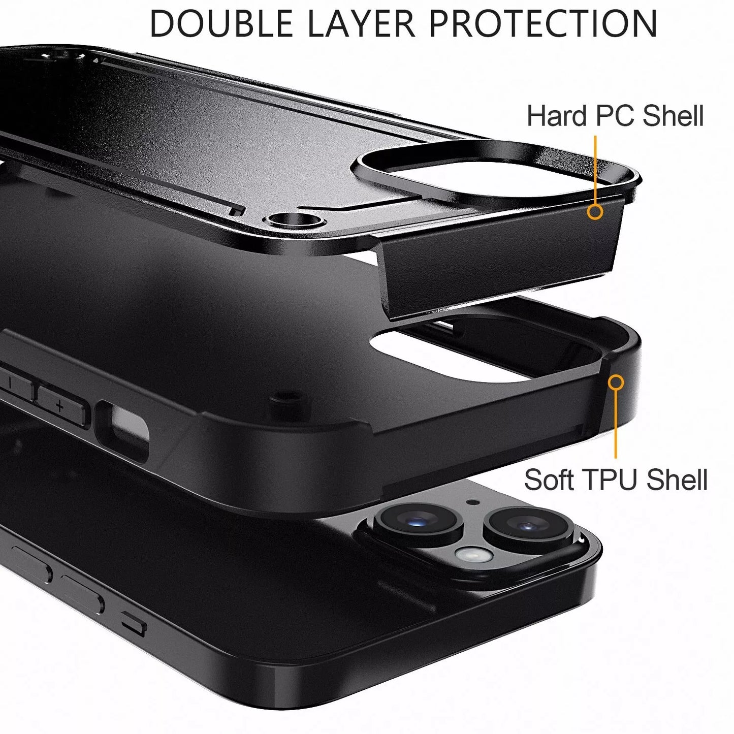 For iPhone 15 Shockproof Case Rugged Cover