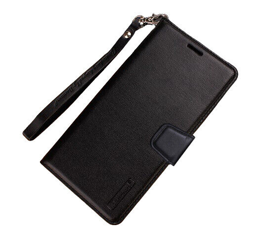 For Samsung Galaxy S25 Plus Wallet Case with Lanyard Black+ 2 x Screen Protectors