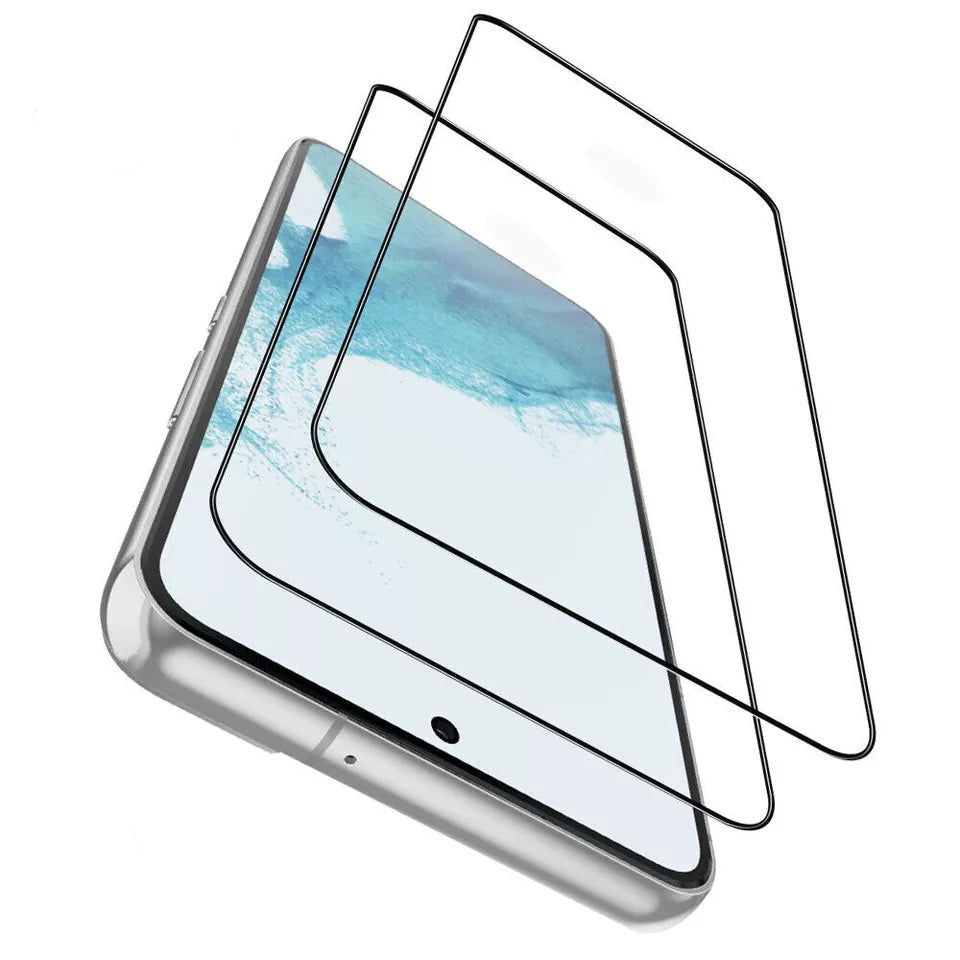 2X For Samsung Galaxy S21 Full Cover Tough Tempered Glass Screen Protector