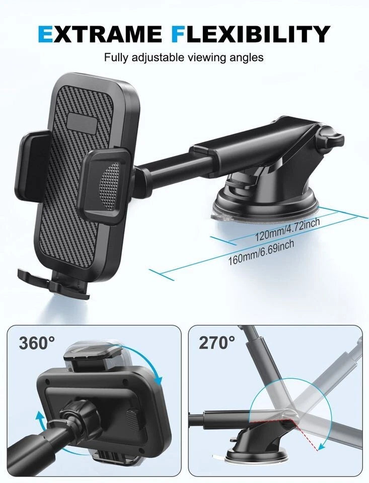 Rotatable Car Phone Holder Universal Expandable Dashboard Mobile Holder