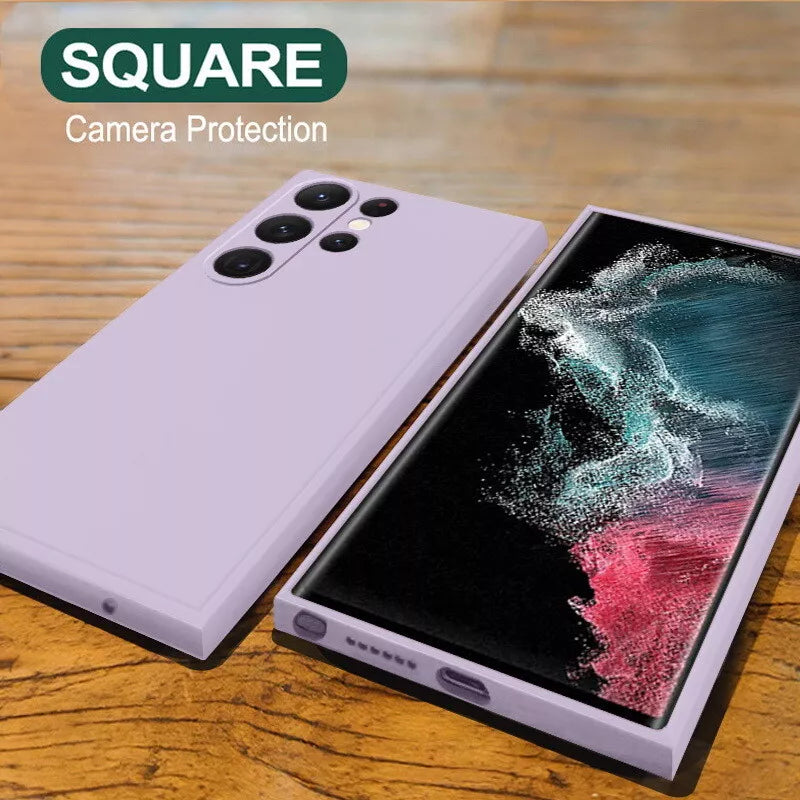 For Samsung Galaxy S22 Ultra Light Purple Silicone Gel case