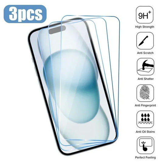 3pc iPhone Tempered Glass Screen Protector