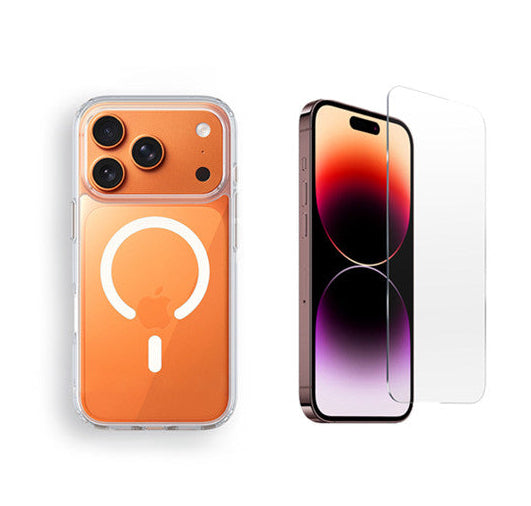 For iPhone 17 Pro Magsafe Clear Cover + 1 x Tempered Glass Protector