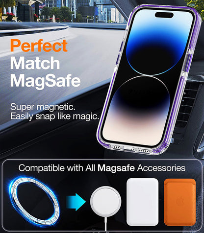 For iPhone 16 Pro Max MagSafe Case -Purple Edge