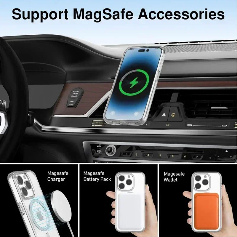 For iPhone 14 Plus Clear Case MagSafe
