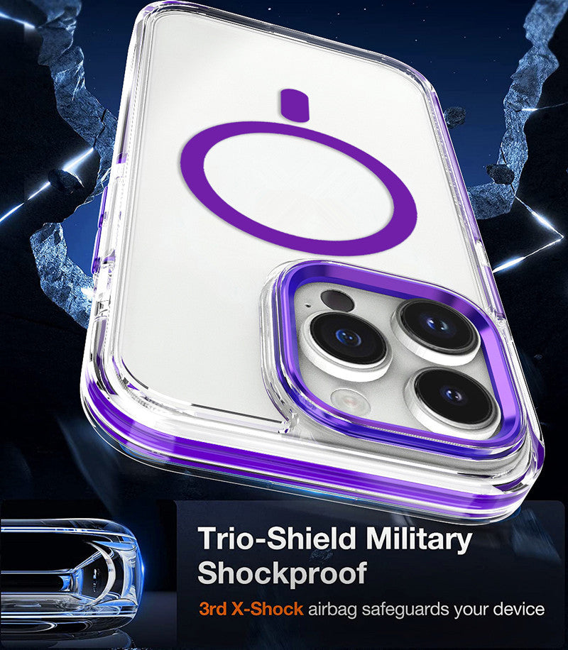 For iPhone 16 Pro Max MagSafe Case -Purple Edge