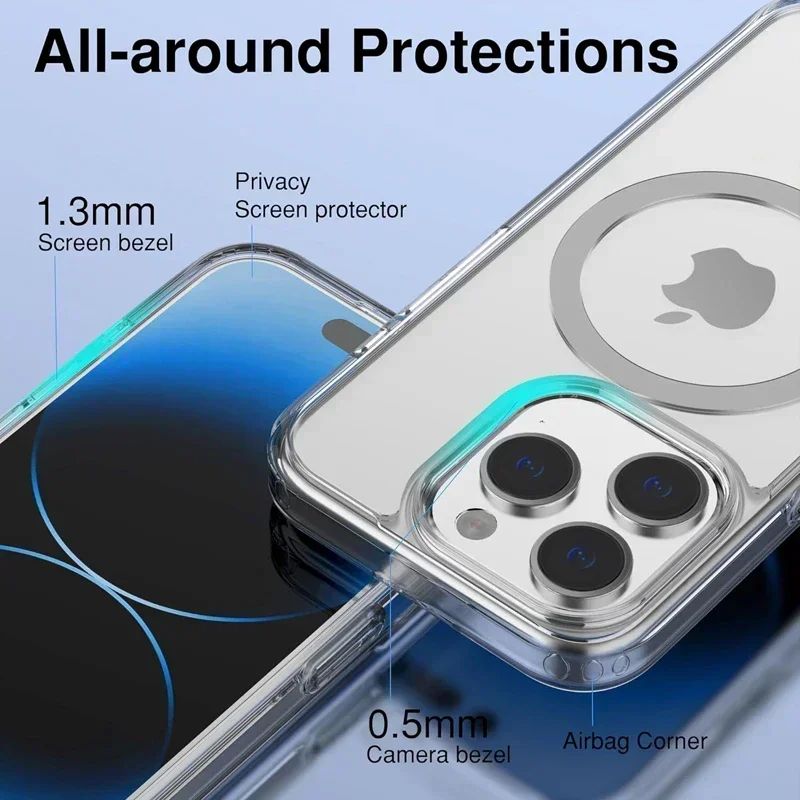 For iPhone 14 Plus Clear Case MagSafe