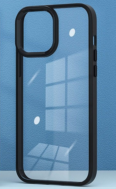 For iPhone 13 Bumper Clear Case-Black Edge