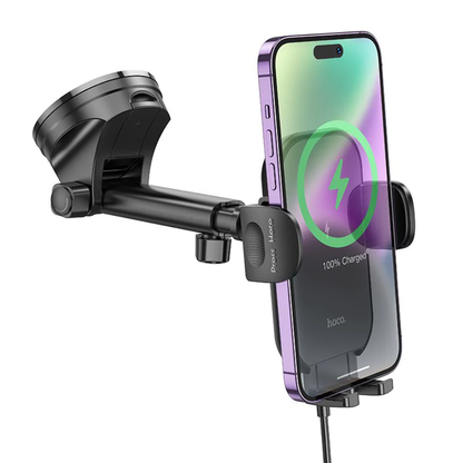 Universal 15W Wireless Car Holder Fast Charge Dashboard Windscreen Mount Stand