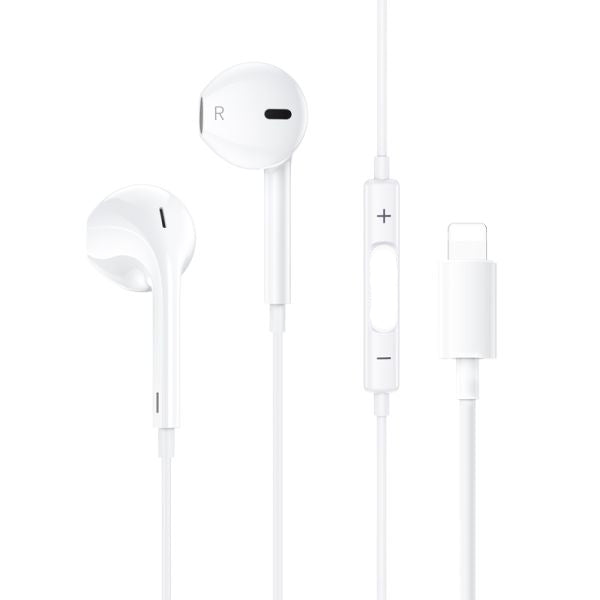 Handsfree Lightning Earphones Headphones Earbuds-White