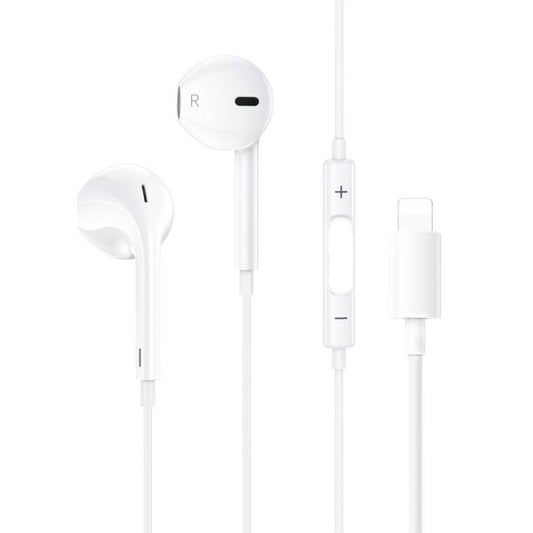 Handsfree Lightning Earphones Headphones Earbuds-White
