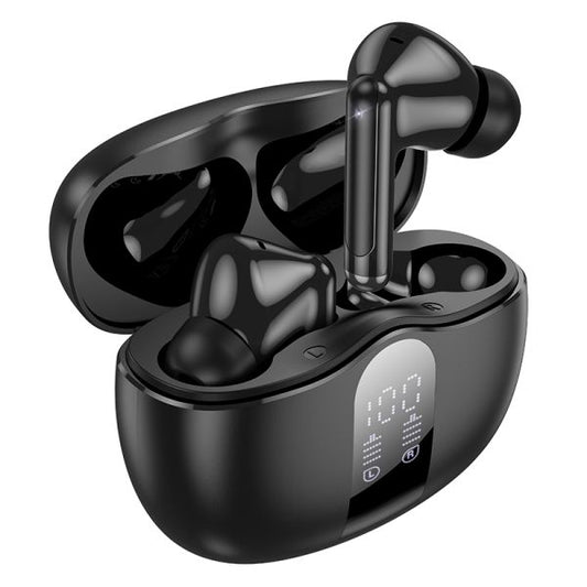 Bluetooth Wireless Earphones Stereo Headphones Earbuds with LED Display-Black