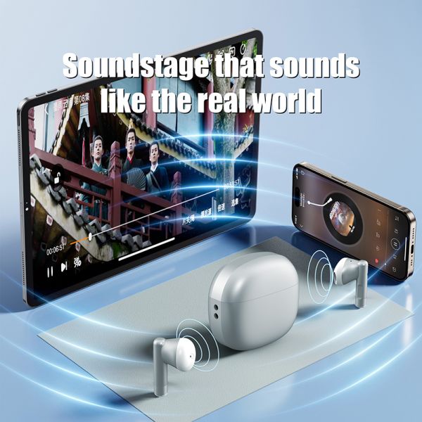 [Gift Under $100] Universal True Wireless Headphones Earbuds- Silver