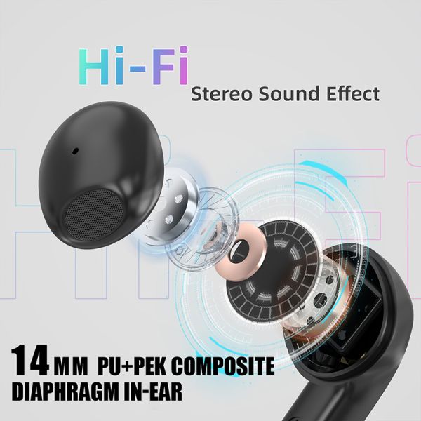 [Gift Under $100] Universal True Wireless Headphones Earbuds- Silver