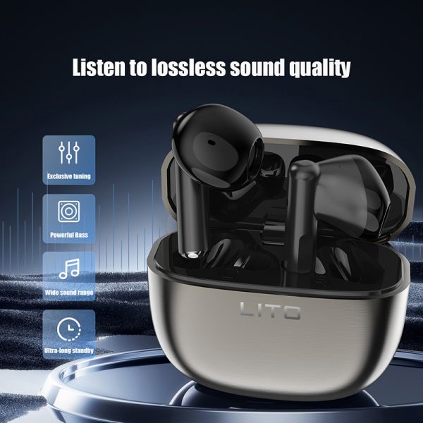 [Gift Under $100] Universal True Wireless Headphones Earbuds-Titanium colour