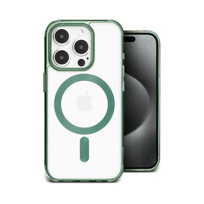 Clear MagSafe Case for iPhone 16 Pro Max-Green