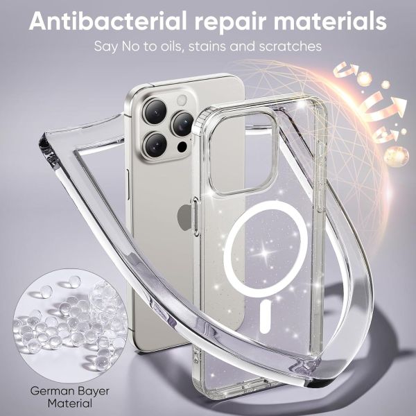 For iPhone 14 Pro Hard Glitter Shockproof MagSafe  Case