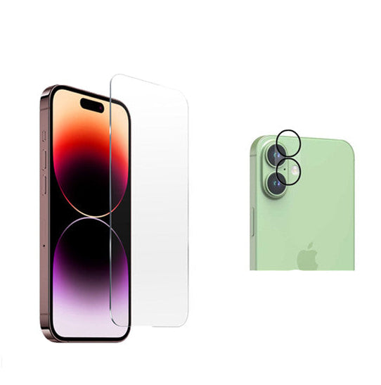 For iPhone 17 Tempered Glass Screen Protector + Camera Lens Protector