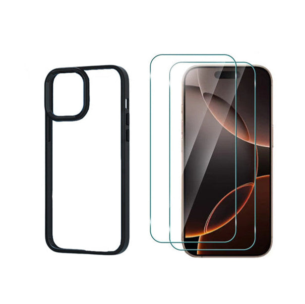 For iPhone 16 Pro Max Bumper Case  + 2x Screen Protector