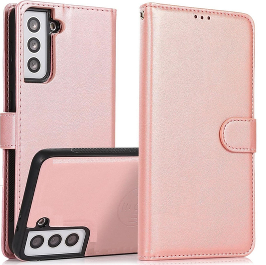 For Samsung Galaxy A15 Leather flip Rose Gold Magnet wallet cover