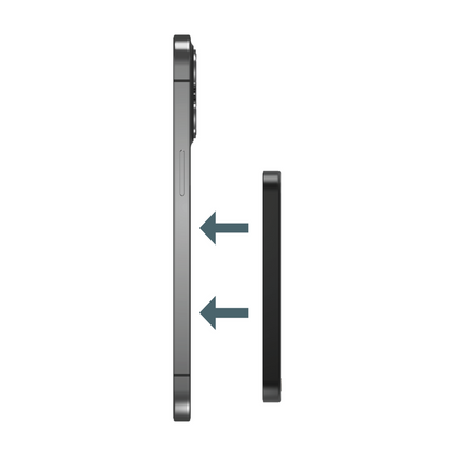 Ultra Slim Universal 5000mAh Magnetic Portable Metal Power Bank-Black Colour