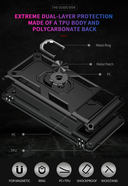 For Google Pixel 6 Shockproof Case-Black