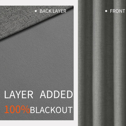 Universal 2pcs 100% Blackout Curtains Window Curtain