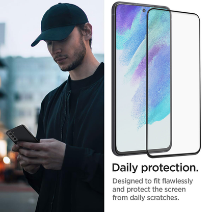 For Samsung Galaxy S21 FE 5G Full Cover Tempered Glass Screen Protector 2-Pack