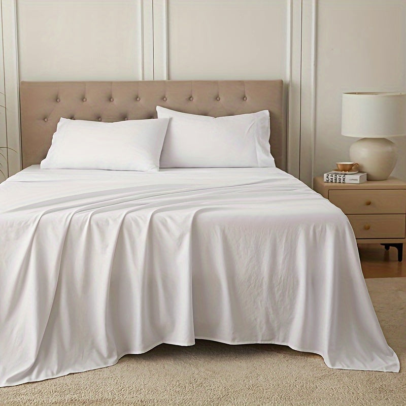Soft Bed Sheet Set | Queen King Single Double - Flat Sheet, Fitted Sheet, Pillowcase